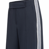 YAYA Inkwell Blue High Waist Wide Leg Trousers With Side Stripes