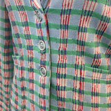 Aldo Martins Verde Blue Davis Plaid Blazer Jacket