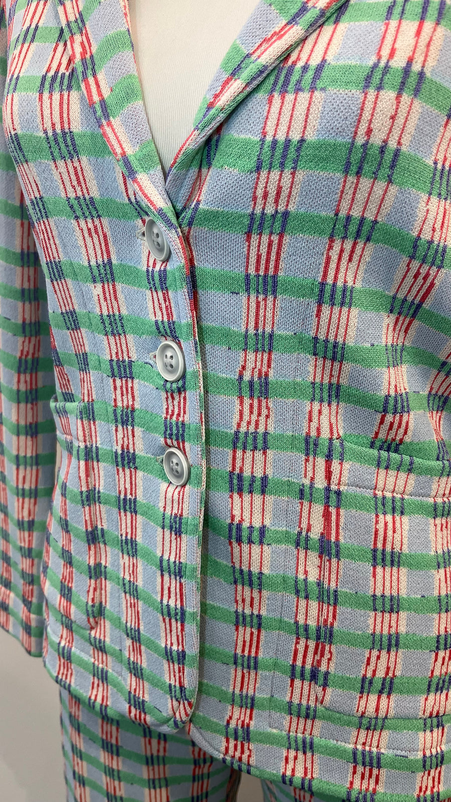 Aldo Martins Verde Blue Davis Plaid Blazer Jacket