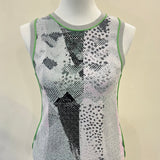 Aldo Martins Azul Oleny Abstract Printed Sleeveless Top