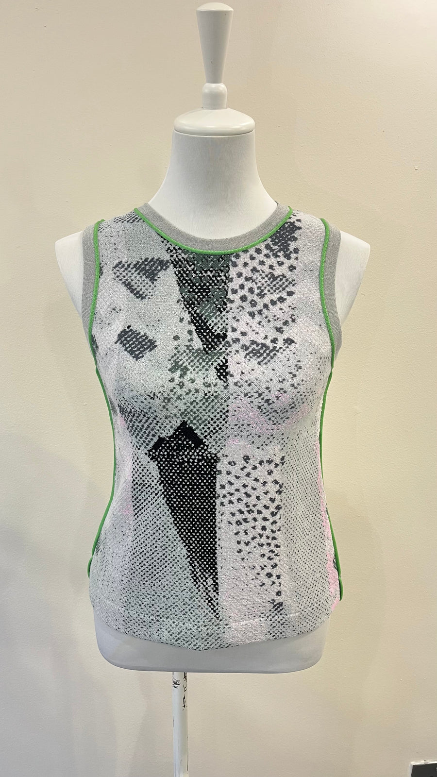 Aldo Martins Azul Oleny Abstract Printed Sleeveless Top