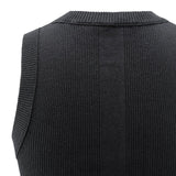 YAYA Black Knitted Tank Top With Shine