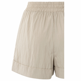 YAYA Silver Lining Beige Woven Short With Big Turn-Ups
