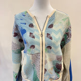 Aldo Martins Azul Oland Zip-Up Print Jacket