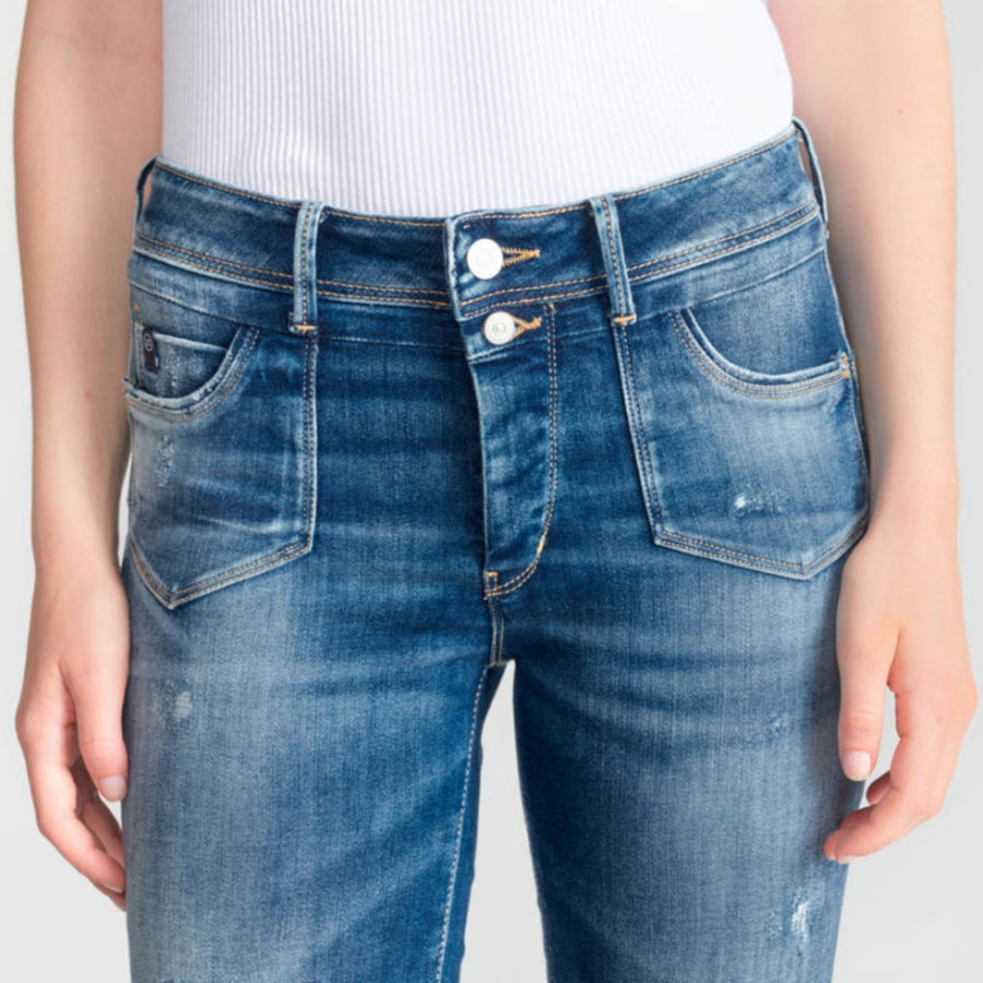 Le Temps Des Cerises Blue Slim High Waisted Lem Jeans