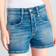 Le Temps Des Cerises Blue Maro Jean Shorts