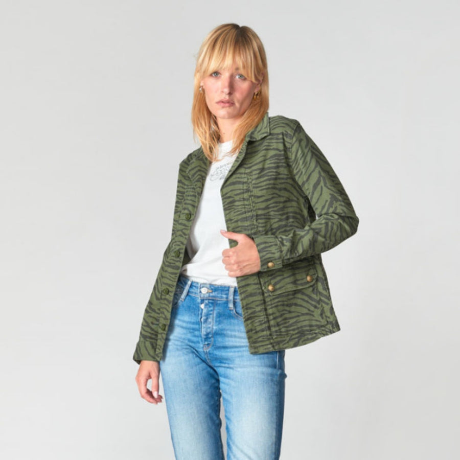 Le Temps Des Cerises Milizebr Khaki Jacket