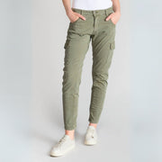 Le Temps Des Cerises Khaki Rivera Cargo Pants with Pockets