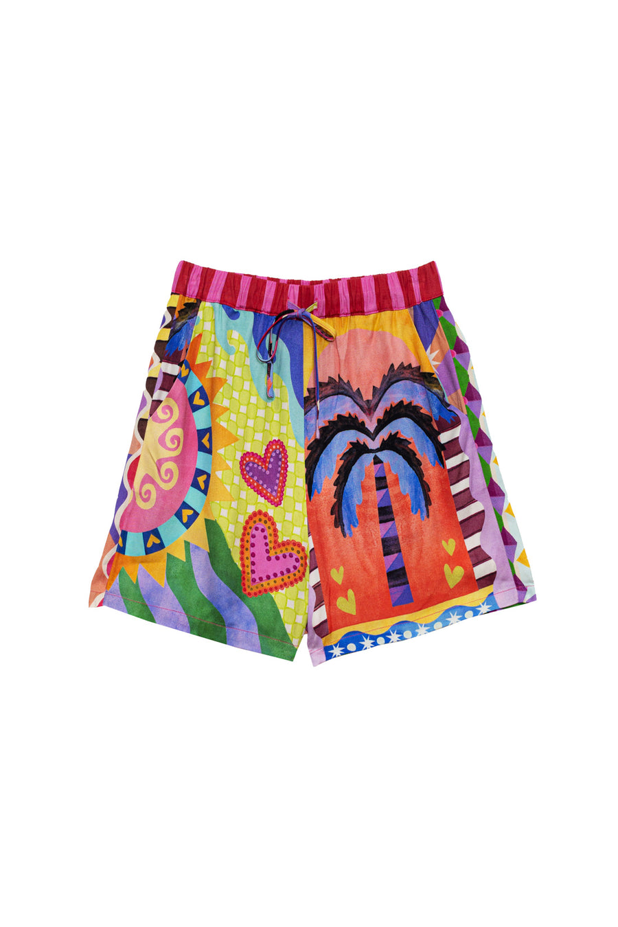 La Petite Etoile Sanae Carre Print Shorts