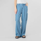 Le Temps Des Cerises Scaevo Baja Blue Loose Fit Cargo Pants