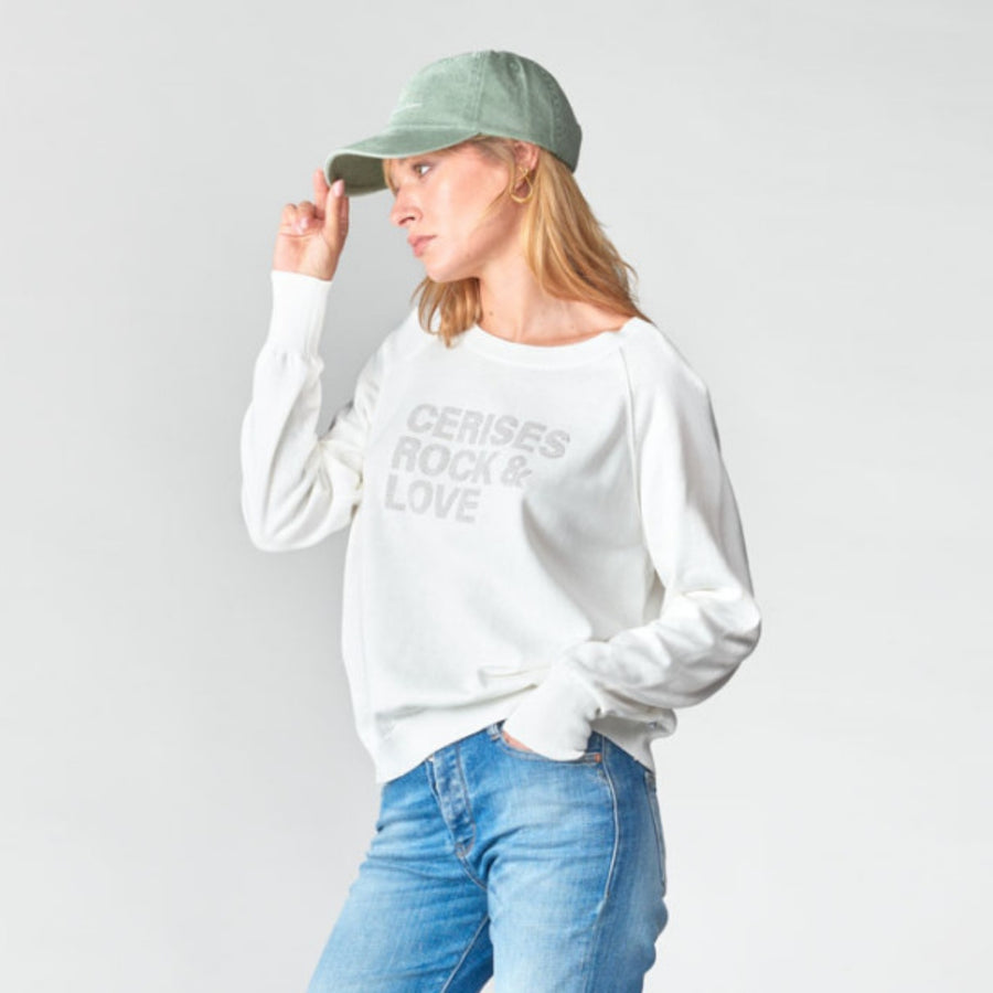 Le Temps Des Cerises Sumac White Pullover