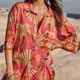 Spell Oceana Shirt in Coral