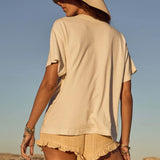 Spell Mermaid Cove Applique Tee in White Sands