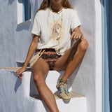 Spell Mermaid Cove Applique Tee in White Sands