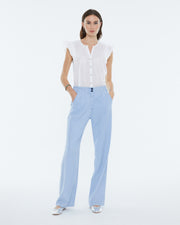 Andam Blue Wide Leg Trouser Pants - 38