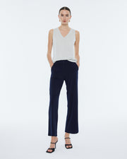 Andam Navy Blue Wide Leg Trouser Pants - 112