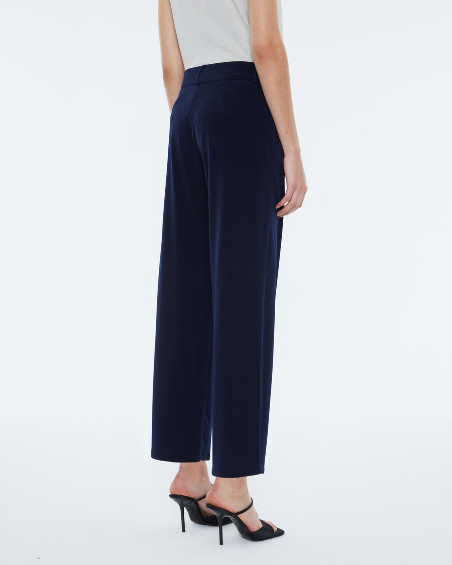 Andam Navy Blue Wide Leg Trouser Pants - 112