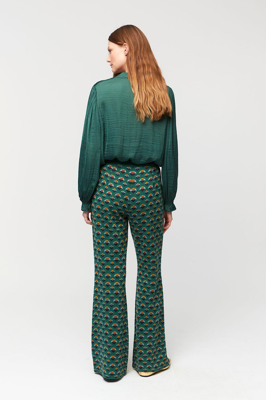 Aldo Martins Verde Printed Coama Flare Pants