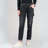 Le Temps Des Cerises Cha Jean With Side Pocket in Black