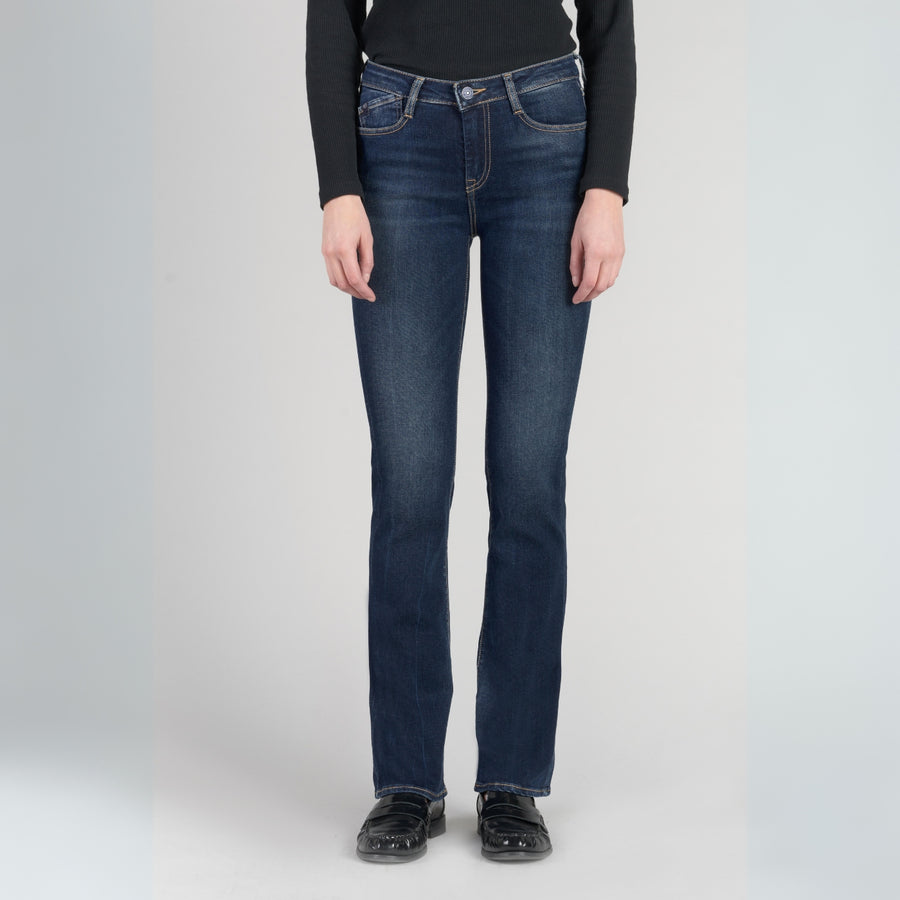 Le Temps Des Cerises Power Straight Leg Blue Jeans