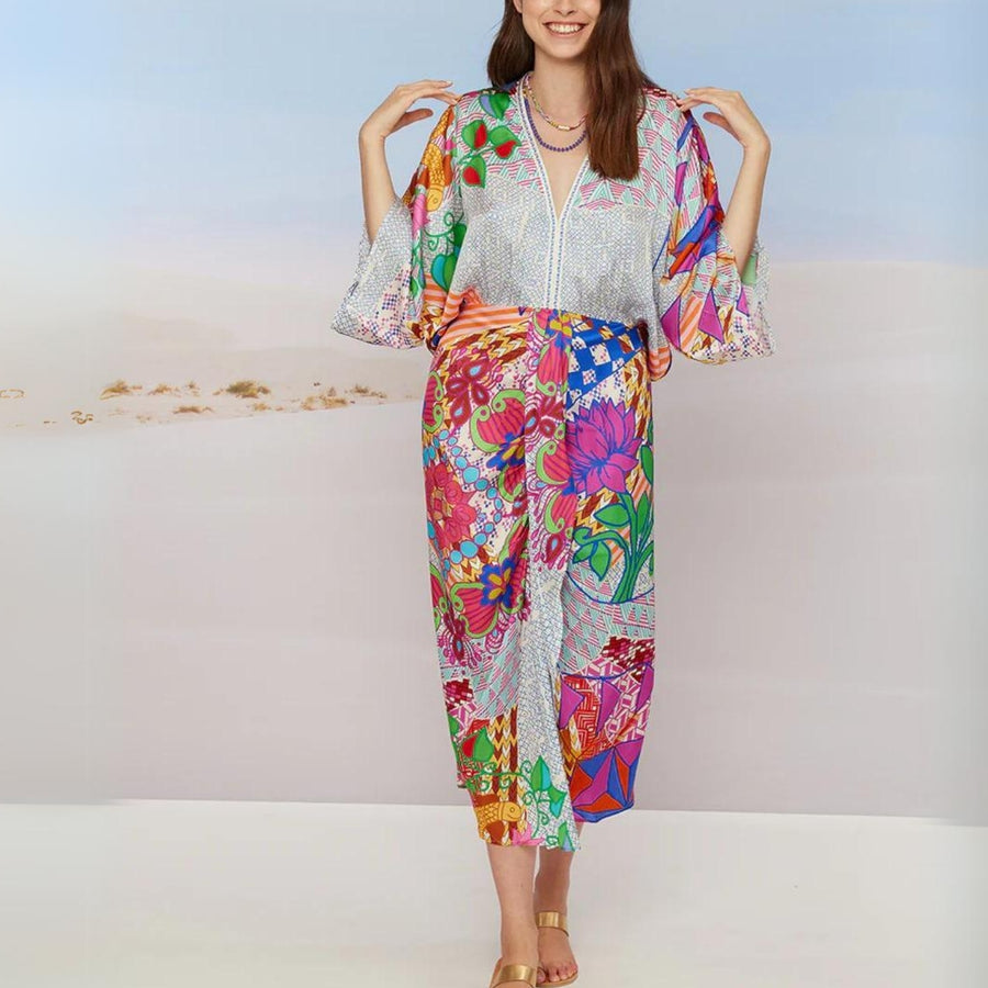 ME369 RANGOLI SOPHIA KIMONO DRESS