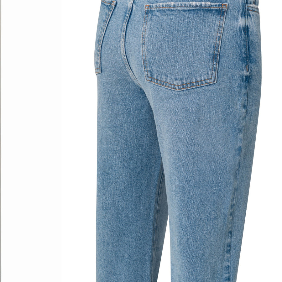 YAYA High Waist Loose Straight Fit Light Blue Denim