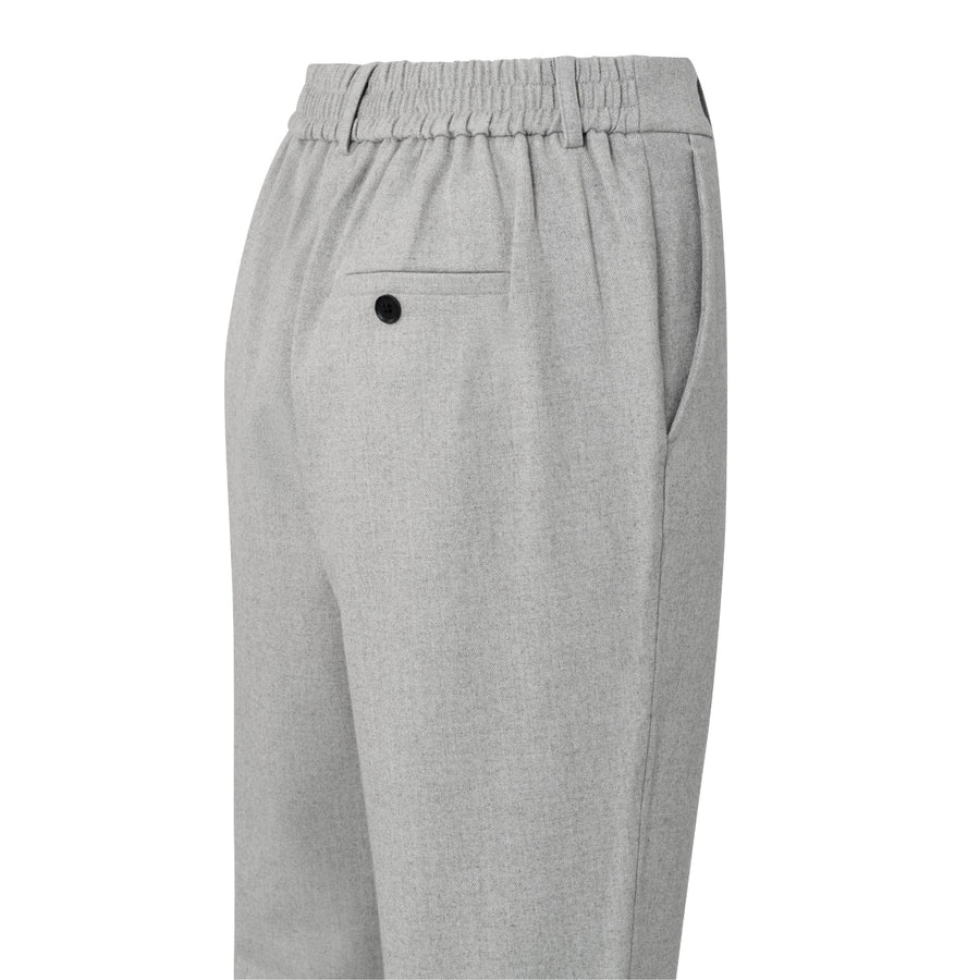 YAYA Soft Pantalon With Straight Leg and Elastic Waist Colour Grey